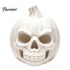 Festival Party Supplies 3D Printed Pumpkin Skull Figurine, Blank DIY Paint Halloween Spooky Desktop Ornaments Statue, Ornament for Decoration