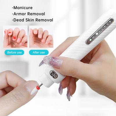 Professional Nail Polisher Electric Grinder Set for Nails Portable USB Nail Drill with 3-Speed Adjustable Speed Interchangeable Heads Spotlight