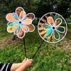Diameter 27~38cm Rotating Sunflower Stake Standing Lawn Flower Pinwheel  Outdoor Party Picnic Decor
