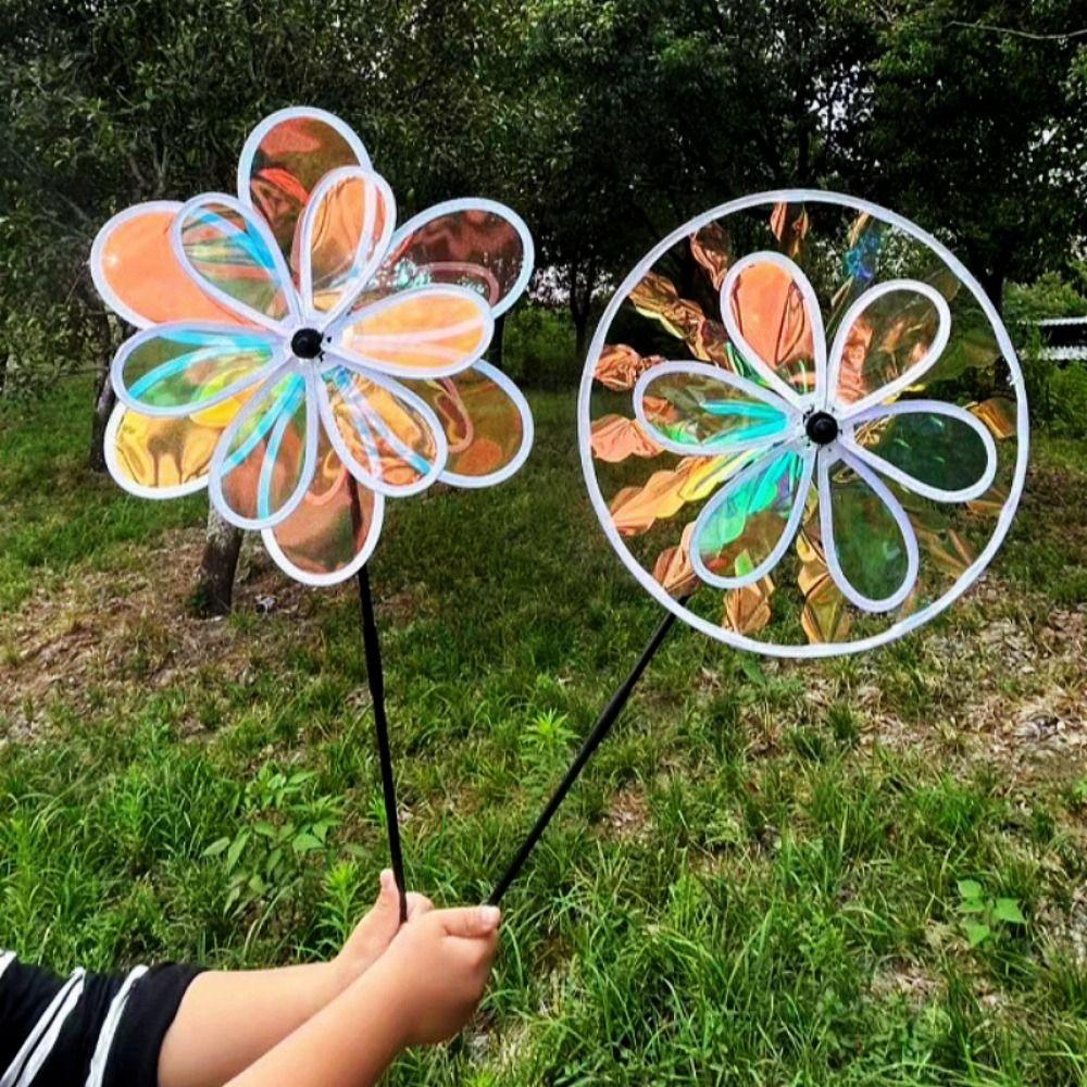 Diameter 27~38cm Rotating Sunflower Stake Standing Lawn Flower Pinwheel  Outdoor Party Picnic Decor