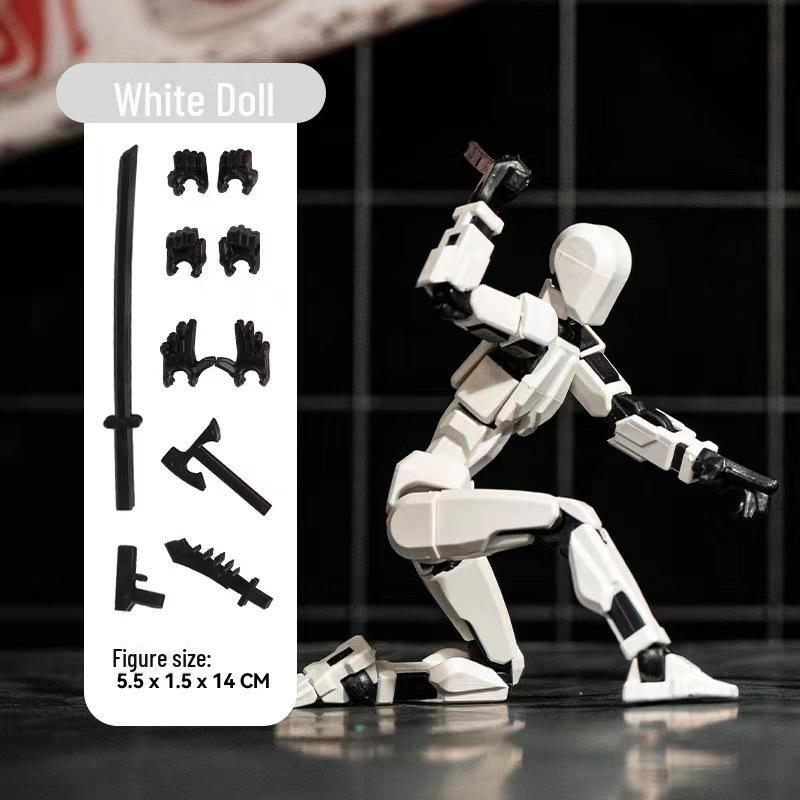 3D-printet flerledds gulrotrobot håndmodellbyggeleke for barn