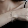 Sterling Double Layer Star Moon Bracelet Women Delicate Geometric Charm Jewelry Elegant Minimalist Boho Style