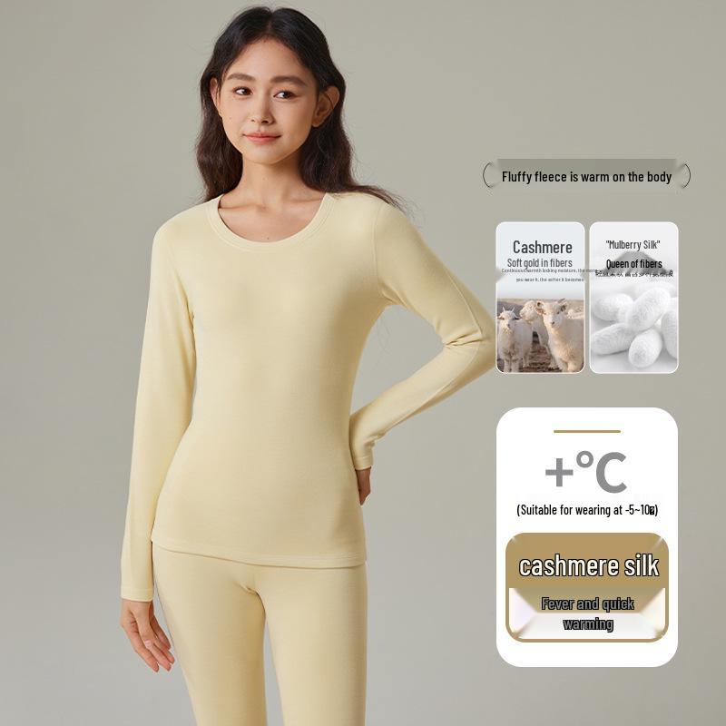 Set di Biancheria Intima Calda Foderata in Pile per Coppia: Calzamaglia Extra Spessa e Maglie a Manica Lunga in Cotone e Lana per Autunno e Inverno.