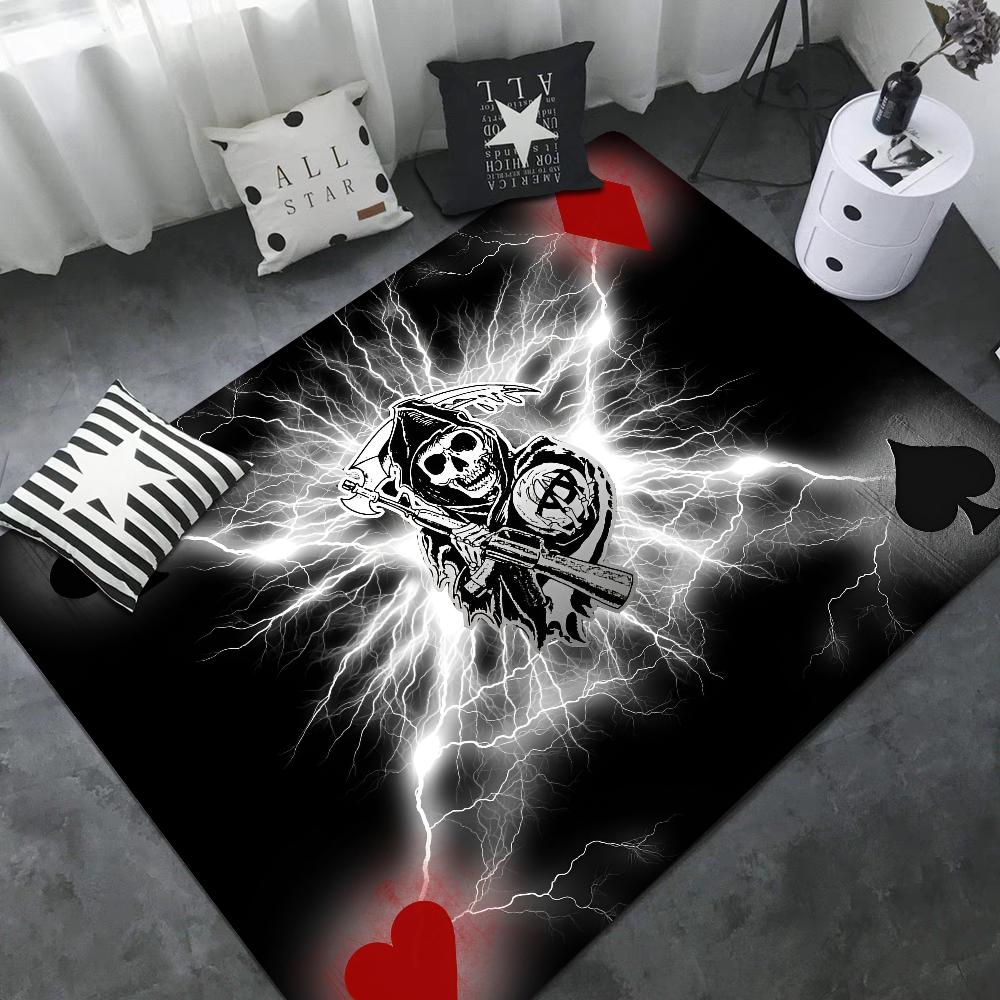 Сыны Анархии Американские Коврики для Комнаты Противоскользящие Впитывающие Воду Длинный Коврик-Подушка Коврик для Спальни Приветственный Дверной Коврик 50x80cm