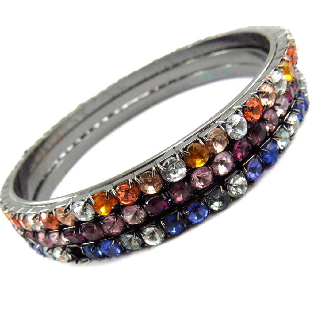 Les Trésors De Lily [J6662] - Designer-Armband 'Sissi' tutti frutti (3 Reihen)