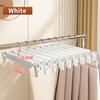 10PCS Clothes Hangers with Adjustable Clips 4 Color Options Space Saving for Travel Home Wardrobe Clothing Organizer