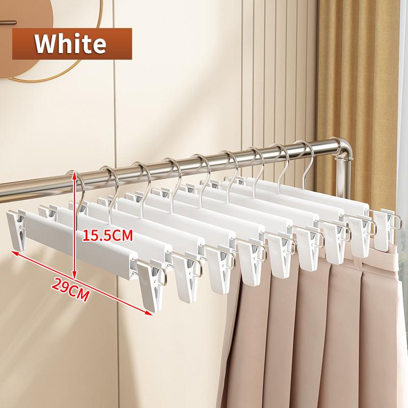 10PCS Clothes Hangers with Adjustable Clips 4 Color Options Space Saving for Travel Home Wardrobe Clothing Organizer