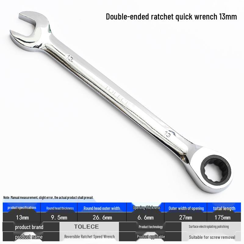 QuickTorx Reversible Ratchet Open-End Wrench