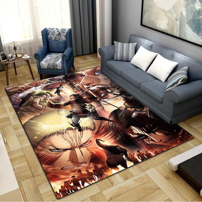 Attack Titan Carpet Rug for Living Room Bedroom Home Sofa Decoration,Kids Play Non-slip Floor Mat