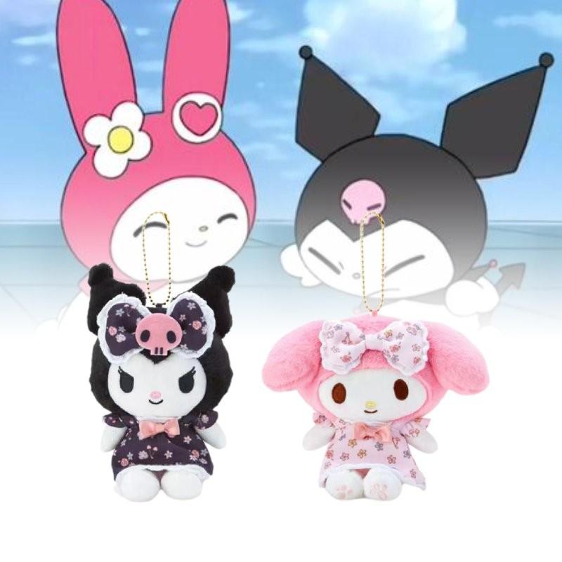 Adorable Kuromi Floral Dress Plush Hanger Sanrio New Japanese Style Collectible