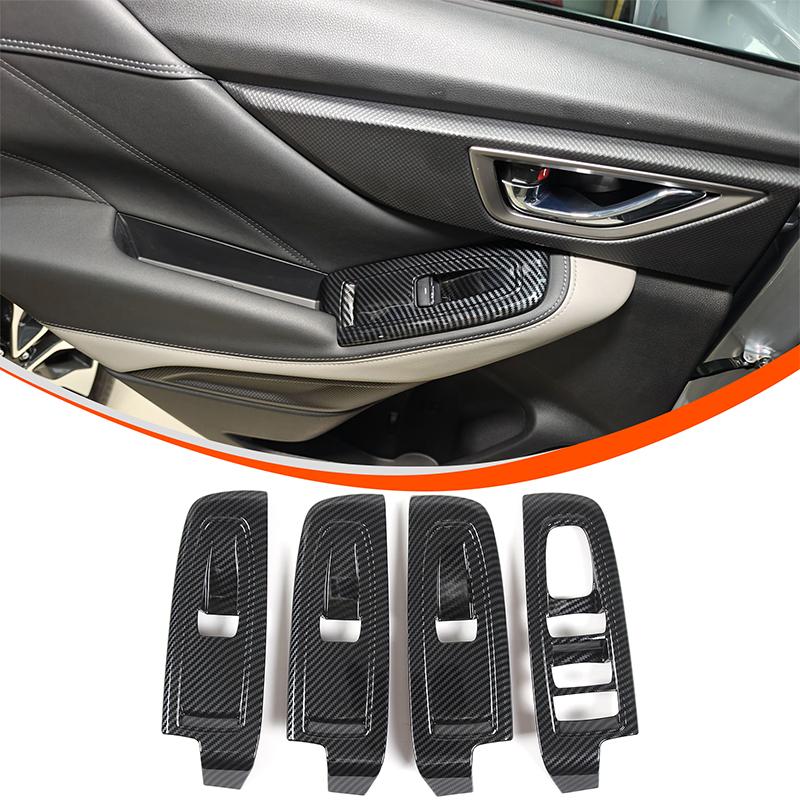 ABS Carbon Fiber For Subaru Forester -2024 Interior Kit Car Dashboard Console Gear Shift Panel Cover Trim Car Accessories