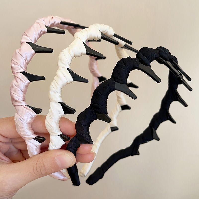 Fashion versatile 2026 new wave headband high skull top headband with teeth anti-skid hairpin for face washing