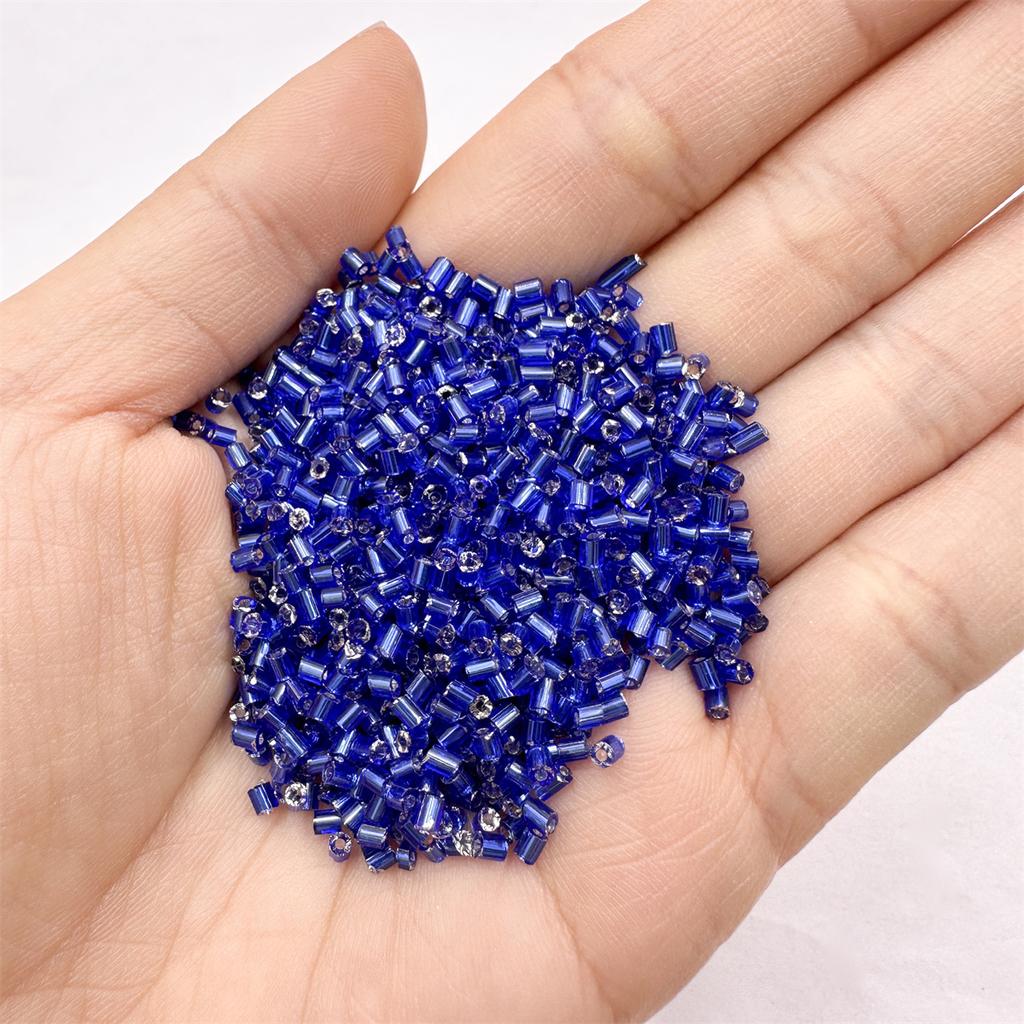 1000Pcs 2mm Bead Bracelet Beading Chain Beads Glass Tube