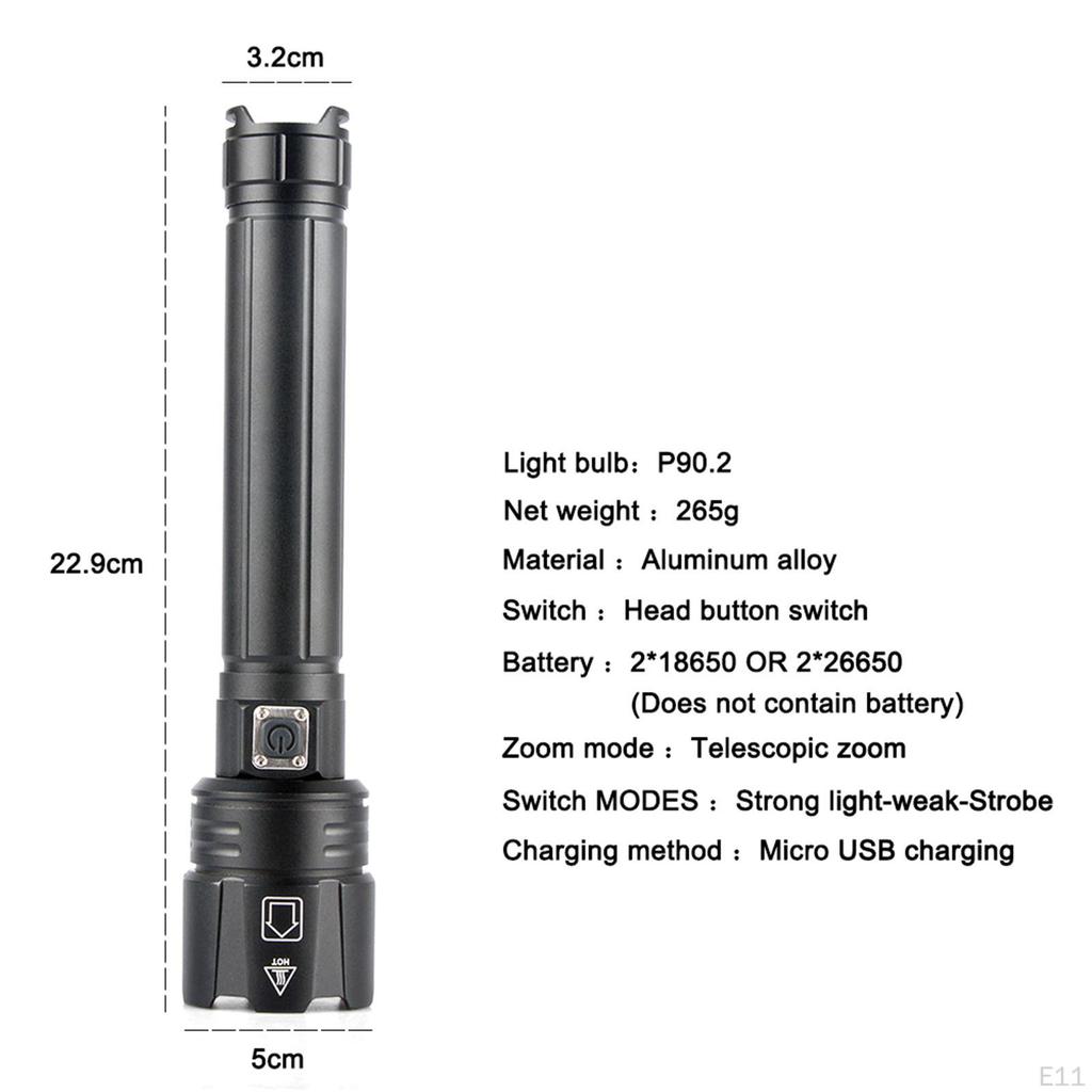 Flashlight, Handheld LED Flashlight with 3 Modes, Water Resistant, for , Hiking, Home, Outdoor