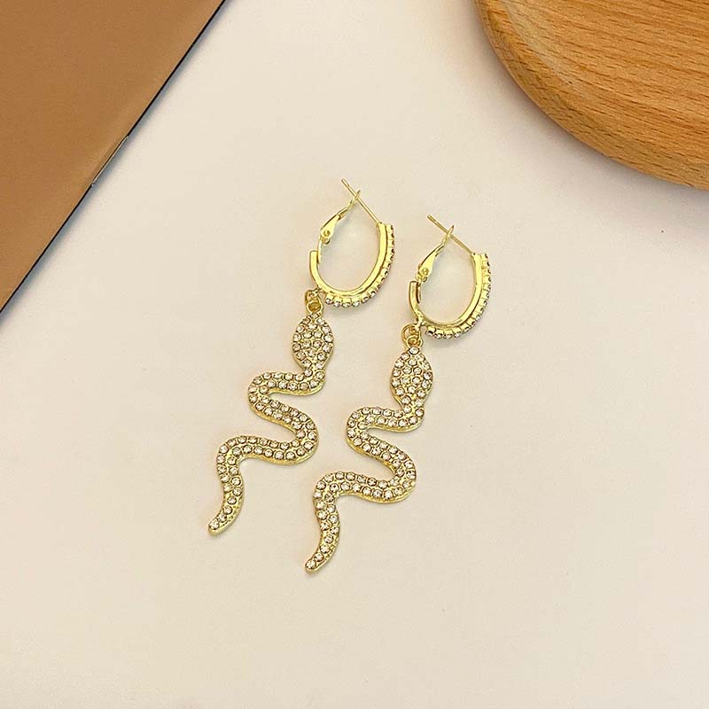 

Нова мода змія кристал кулон дівчата розкіш довгі китиці сережки вечірка ювелірні подарунки як показано кольору