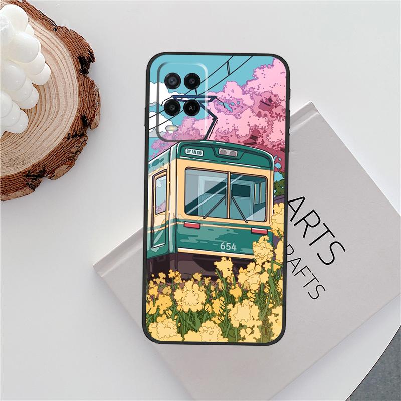 Tokyo Sakura cherry landscape Case For Oppo A15 A80 A60 A40 A94 A54 A98 A78 A18 A38 A58 A16 A76 A96 A17 A77 A74 A57S Cover
