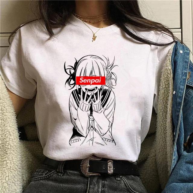 Manga Cute My Hero Academia Anime T Shirt Women Boku No Hero Academia T-shirt Bakugou Himiko Toga Tees Anime Deku Tshirt