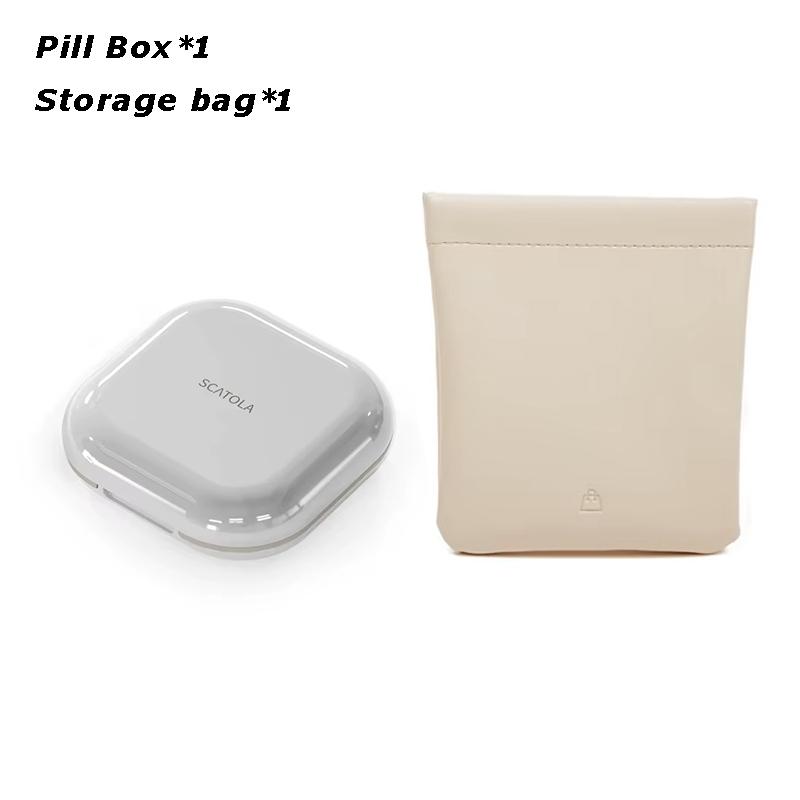 Mini Pill Box Travel Pill Box Lightweight 4 Compartment Pocket Pill Container Daily Portable Medicine Storage Box