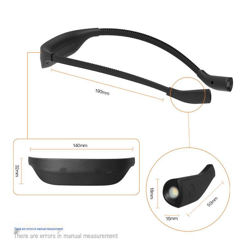 Portable Neck-Hanging LED Reading Light with Eye Protection & USB Charging for Students & Night Running