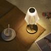 LED Cordless Table Lamp Touch Control Desk Lamp Crystal Metal Bedside Lamp 3 Light Colors