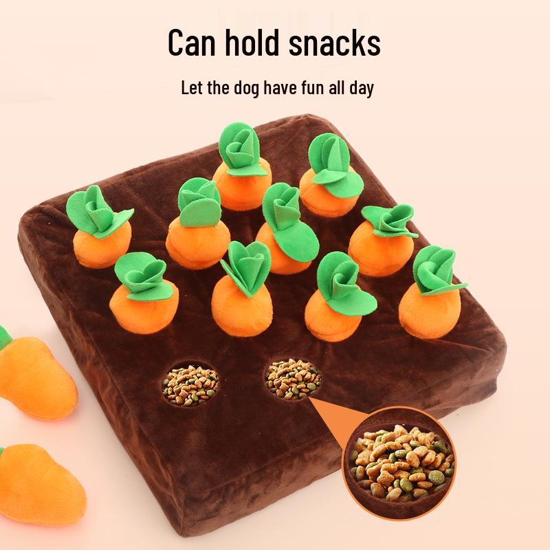 Popular Plush Carrot Sound-Making Bite-Resistant Dog Toy for Teething, Self-Entertainment, and Boredom Relief