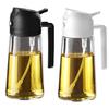 Oil Sprayer - AIMOONSA - 470ml 2-in-1 - Glass - Black &; White - Fine Spray Nozzle