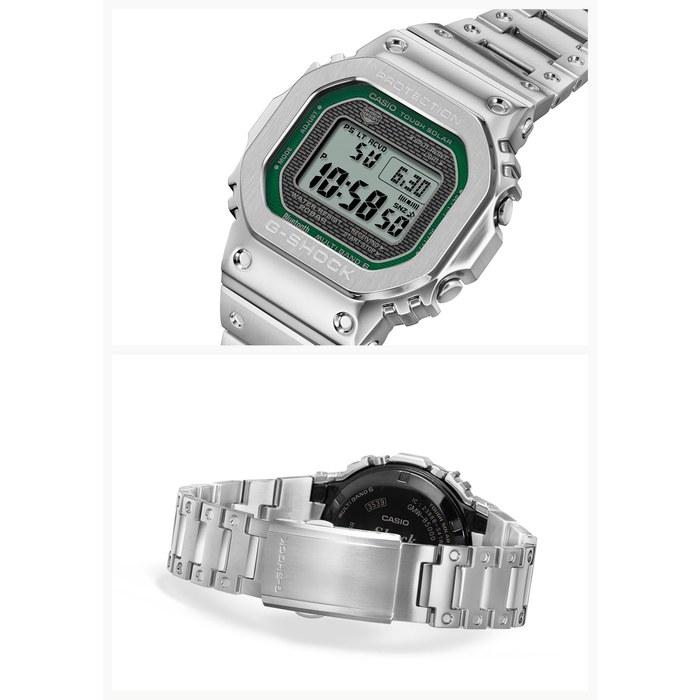 [Casio] G-Shock GMW-B5000D-3JF Watch, Full Metal, Bluetooth, Radio Solar, Men's, Silver/Green