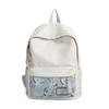 Schoolbag School Bag Neutral Large Capacity Simple Backpack Korean Edition Fashion Backpack Student Male Female Campus High School School Bag