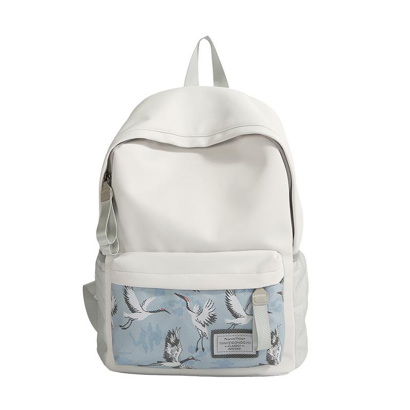Schoolbag School Bag Neutral Large Capacity Simple Backpack Korean Edition Fashion Backpack Student Male Female Campus High School School Bag