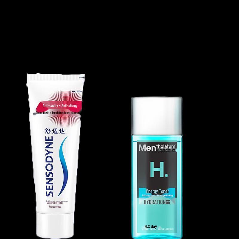 Набор: Зубная паста Sensodyne против кариеса и мужской тоник Mentholatum