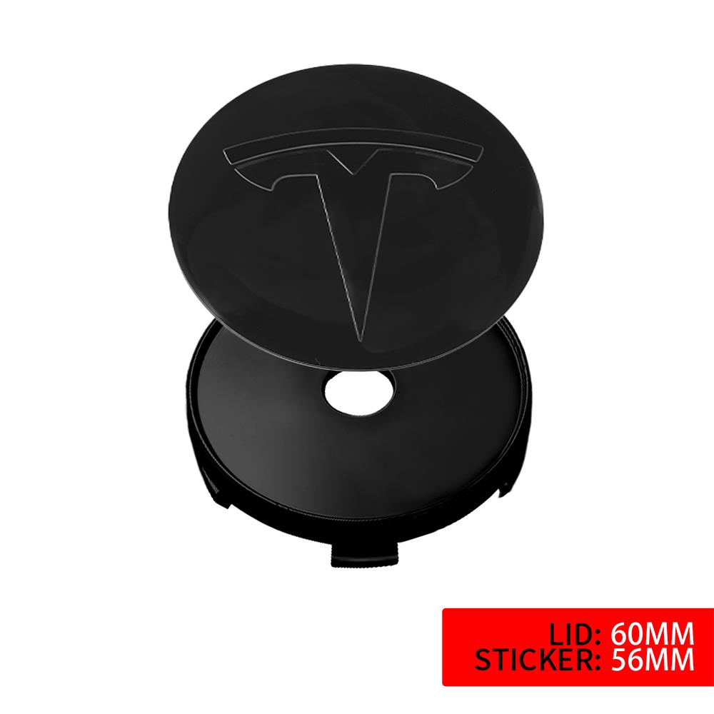 4pcs 56/60mm Car Wheel Center Cover Sticker Tire Hub Cap Badge Covers For Tesla Model 3 Model S Model X Model Y Coil Accessories