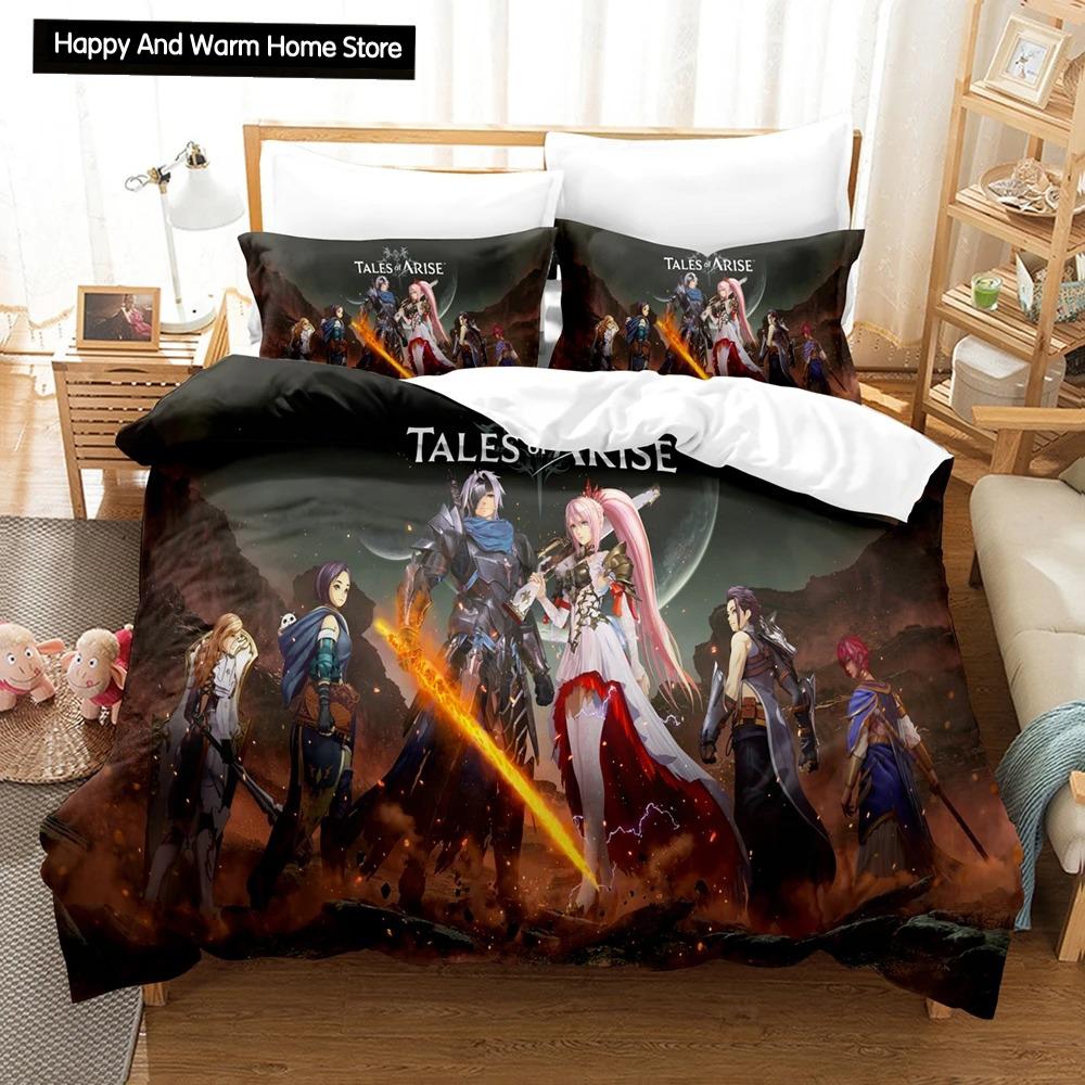 Hot Game Tales Of Arise Bedding Set Modern 3D Print Comforter Duvet Cover Pillowcases Duvet Cover Queen Single Size Dropshipping