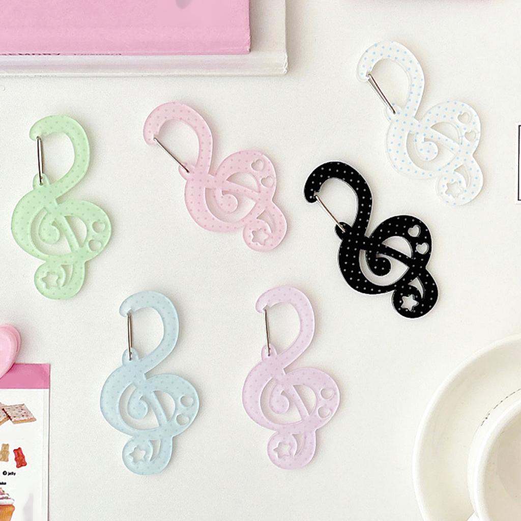 Acrylic Star Note Shape Carabiner Hook Clips Card Holder Keychain Portable Outdoor Keyring Hook Backpack Pendant Gifts