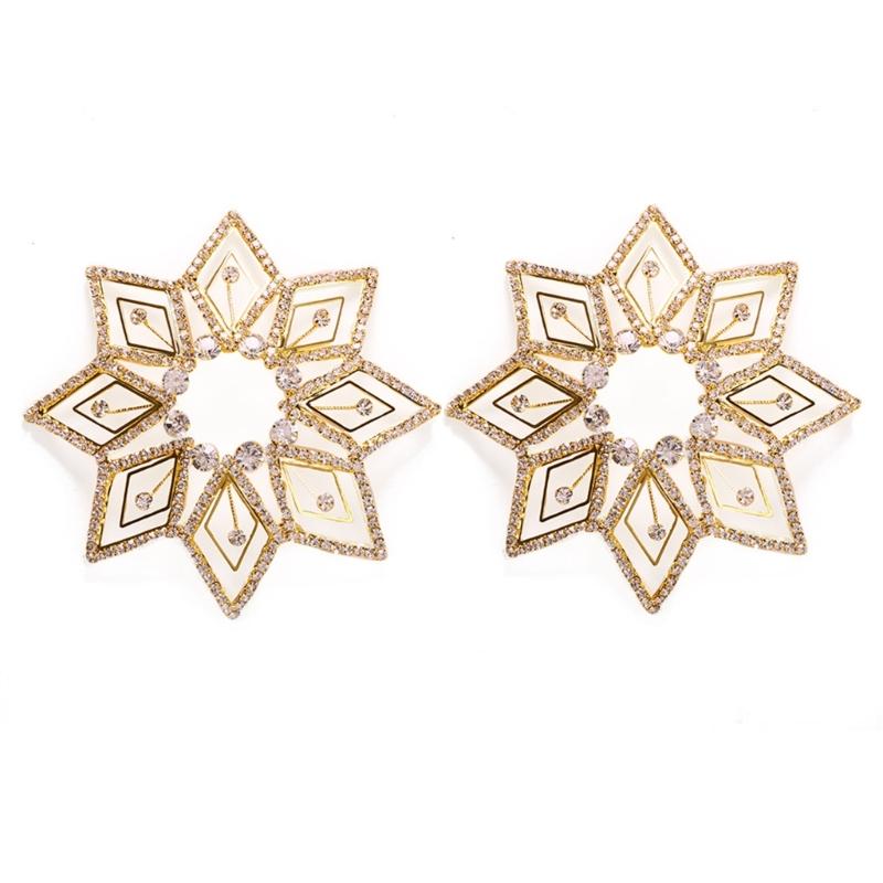 Rhinestones Pasties Crystal Breast Covers Body Jewelry Breast Pasties Chest Stickers Body Chain for Raves Clubwears Gift