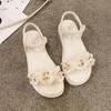 Flower Sandals Female Summer All-match Thick Bottom Korean System Slope with Flat Bottom Roman Shoes