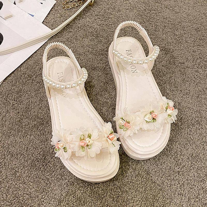 Flower Sandals Female Summer All-match Thick Bottom Korean System Slope with Flat Bottom Roman Shoes