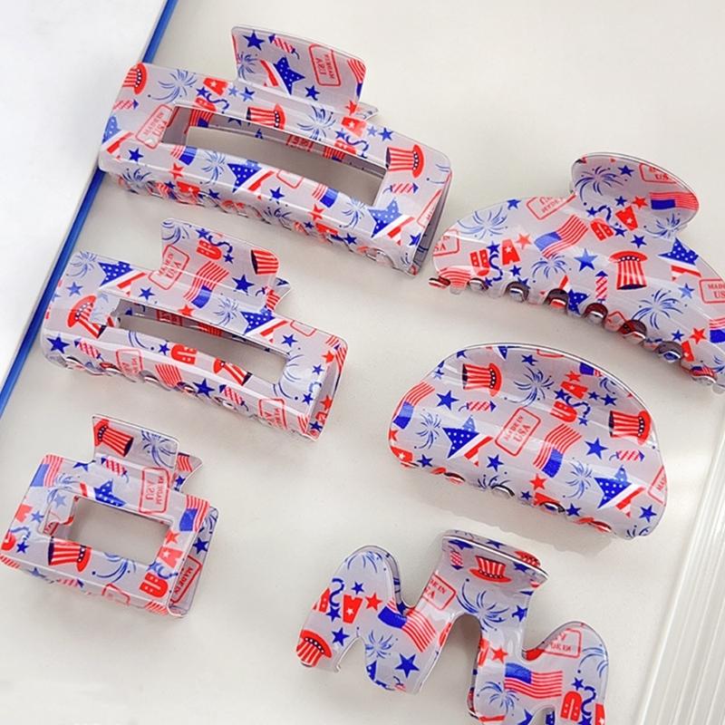 Square Shape Claw Clip Women Country Styles Headdress Creative Hairclip for Ponytails Everyday Styling