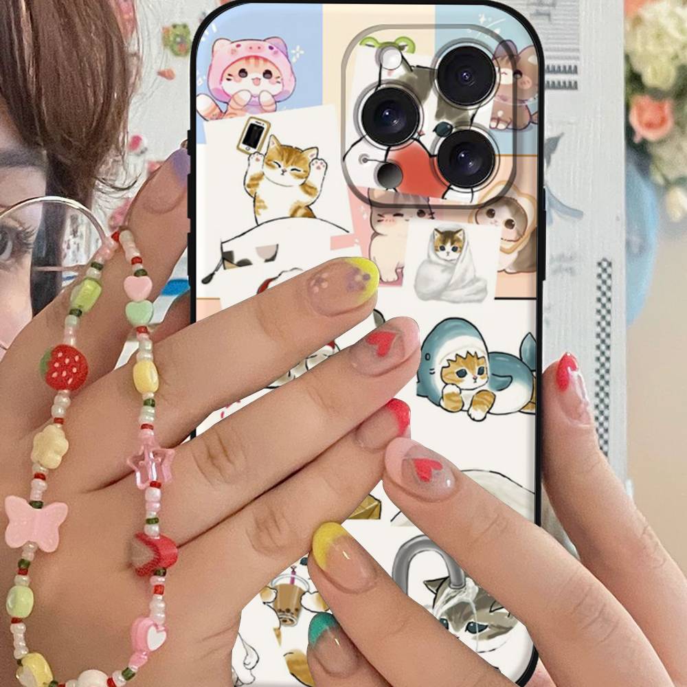 Funny Cartoon Cat Phone Case For IPhone 17 16 15 14 13 12 11 PRO MAX PLUS Mini TPU Soft To Skin-friendly Case