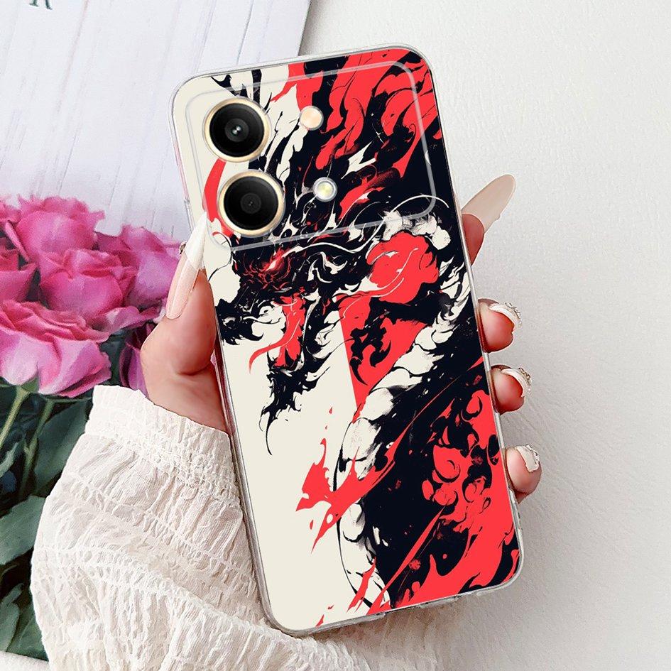 Für Xiaomi Poco X6 Pro 5G Hülle Neue Coole Drachen-Cartoon-Hülle aus weichem Silikon, dünne Handyhüllen für Xiaomi Poco X6 Neo Cover, PocoX6 Hüllen