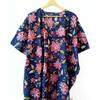 Women Summer Cotton Hippie Floral Print Blue Long Maxi Sleepwear Caftan Dress CKFTN-SCRN-FULL-BUYIT-081