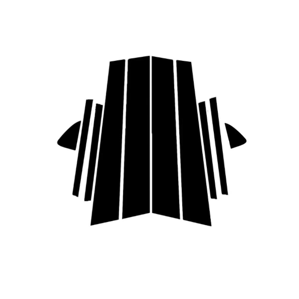 

10 шт. Накладка на окно автомобиля для Mazda 6 Atenza GH1 2008~2013 BC, наклейка на стойку колонны, наклейка на дверь, глянцевая черная наклейка, аксессуары чёрный