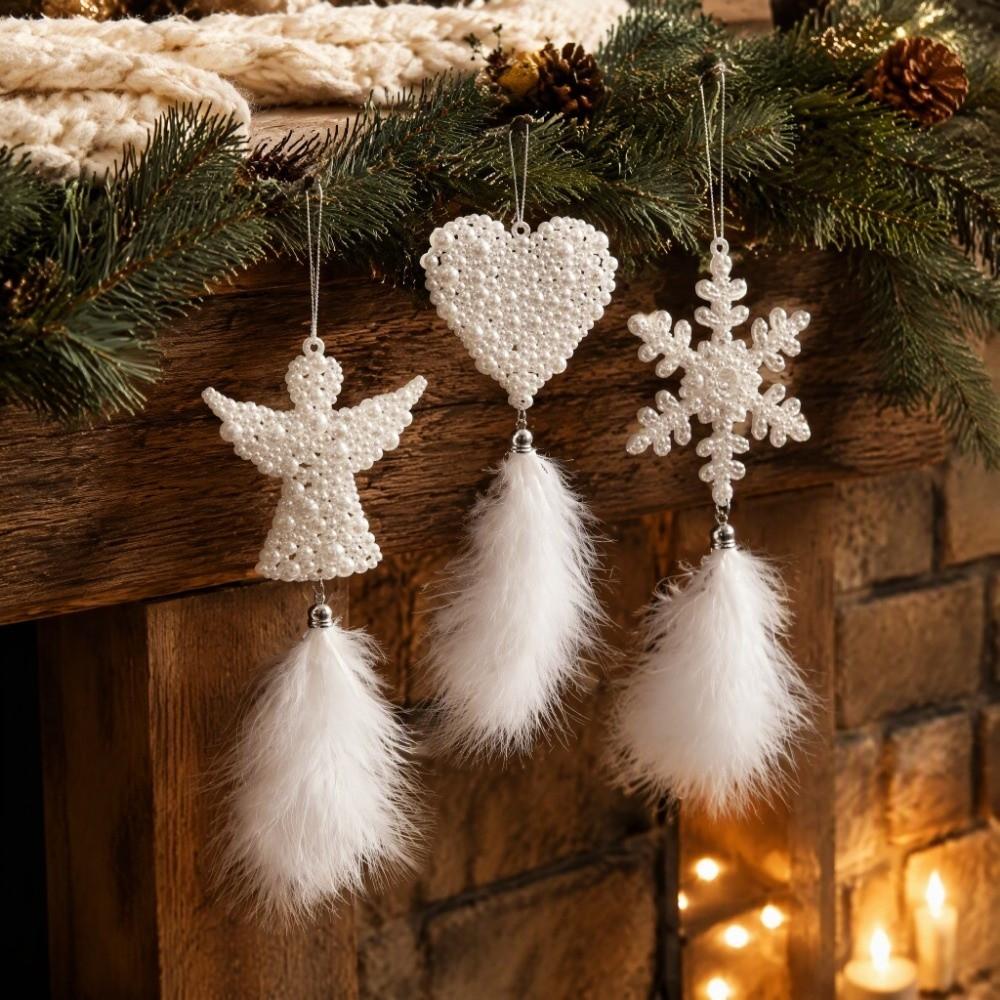 Plastic Christmas Tree Feather Pendant Wall Christmas Decoration Christmas Party Decor