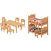 Sylvanian Families Furniture Dining Table Set C-421 Bunk Bed C-317