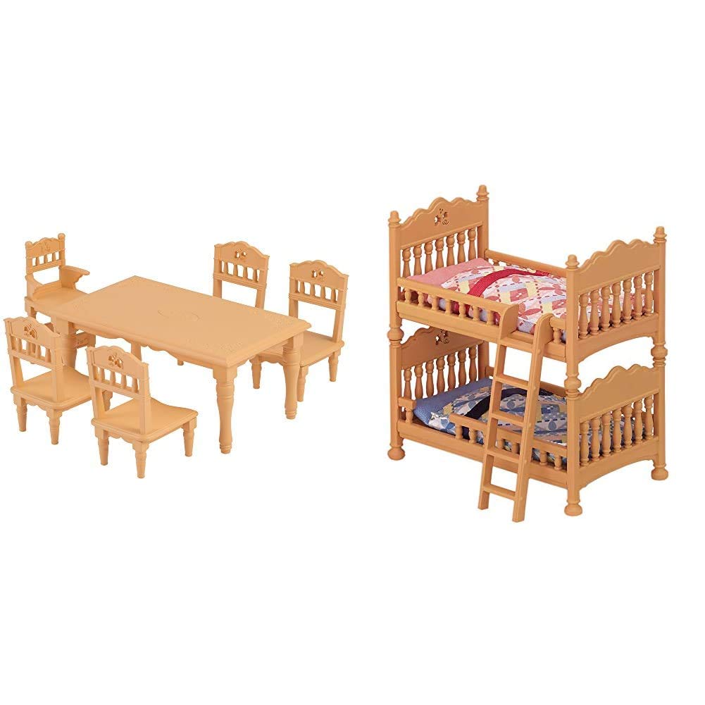 Sylvanian Families Furniture Dining Table Set C-421 Bunk Bed C-317