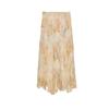 Summer New Product Women's Clothes Mid-Waist Asymmetric Hem Print Laminated Decoration Skirt 3694011