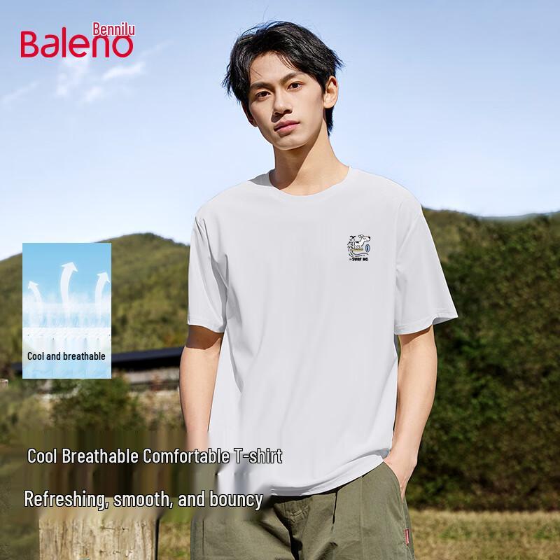 Baleno Ice Feel JPB Surfing Dog Print T-Shirt 4XL