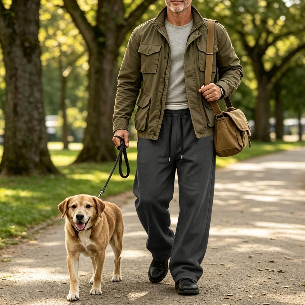 Men's Sweatpants Drawstring Straight Leg Loose Fit Joggers with Pockets for Casual and Athletic Wear