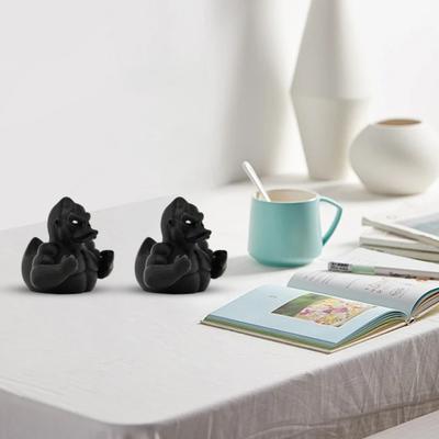 Yousheng Black Gorilla Duck Figurine 3D Printed Muscle Orangutan Duck Statue Animal Sculpture Home Office Desktop Car Dashboard Decoration Ornament