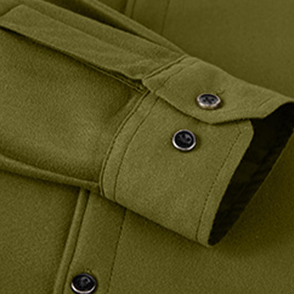 Men'S Shirt Paired With Casual Sports Warm Shirt And Double Pocket Jacket