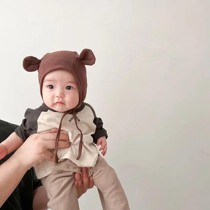 Hot Newborn Hat Cute Cartoon Bunny Bear Ear Beanie for Infant Baby Boy Girl Korean Baby Hat Spring Autumn Toddler Cap